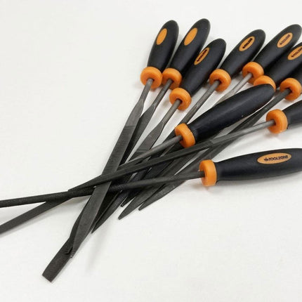 Needle File Set 10PC Bearing Steel Various Shapes With Pouch - Toolzone KDPWW084