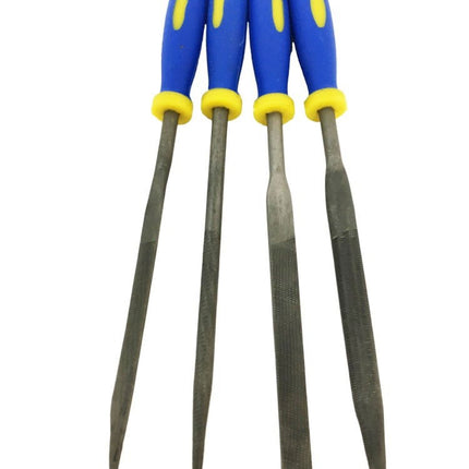 Warding File Set 4PC 6 High Carbon Steel Various Shapes With Pouch - Toolzone KDPWW086