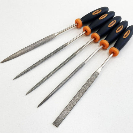 Diamond File Set 5PC 85mm Blade Various Shapes - Toolzone KDPWW096