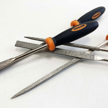 Diamond File Set 5PC 85mm Blade Various Shapes - Toolzone KDPWW096