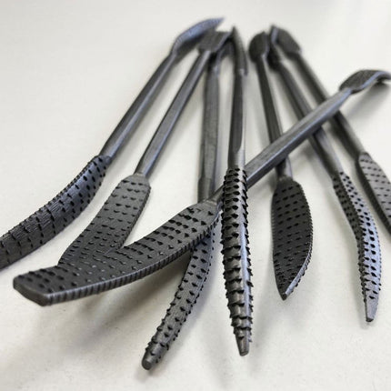 Riffler Wood Rasp Set 8PC 8 Double Ended Various Shapes With Pouch - Toolzone KDPWW098