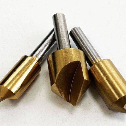 Hss Titanium Countersink Set 3PC 10mm 12mm 16mm 1/4 Shank - Toolzone KDPWW118