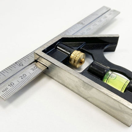 Combination Square 6 Aluminium Dual Marked Imperial Metric - Toolzone KDPWW144