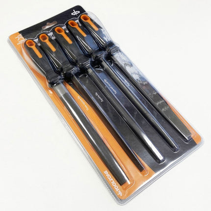 File Set 5PC 8 T12 Steel Soft Grip Handles - Toolzone KDPWW163