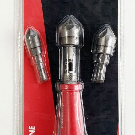 Countersink Set 3PC With Handle 12mm 16mm 19mm 1/4 Hex Shank - Toolzone KDPWW167