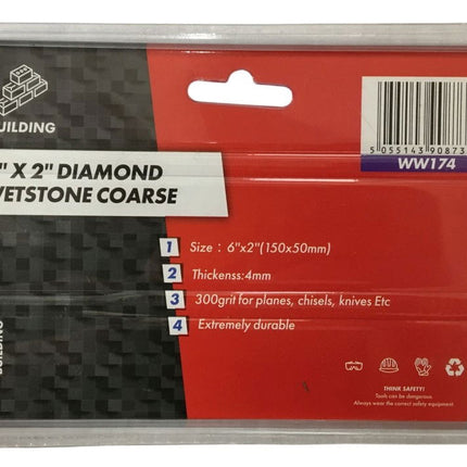 Diamond Coated Wetstone Coarse Pro 6 x 2 300 Grit - Toolzone KDPWW174