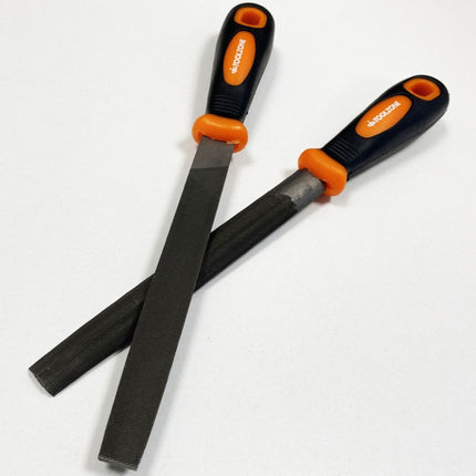 File Set 2PC 150mm T12 Soft Grip Flat And Half Round - Toolzone KDPWW210