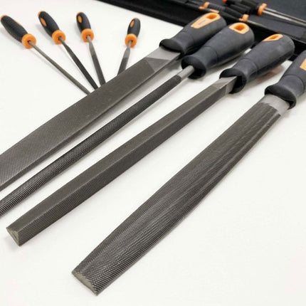 File Set 16PC With Carry Case 200mm And 100mm Bearing Steel Files - Toolzone KDPWW216