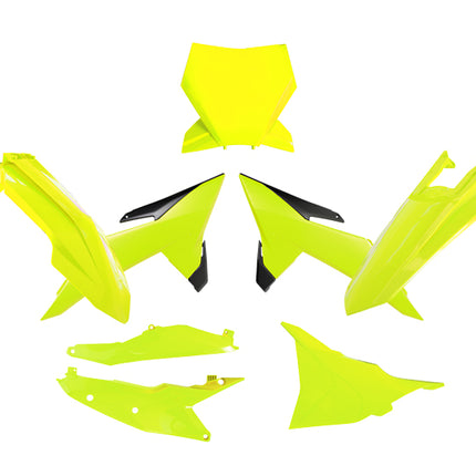 Plastic Kit 6PCS KTM Sx Sxf Xc Xc-f 2025, R-tech R-KITKTM-GF0-025 Neon Yellow