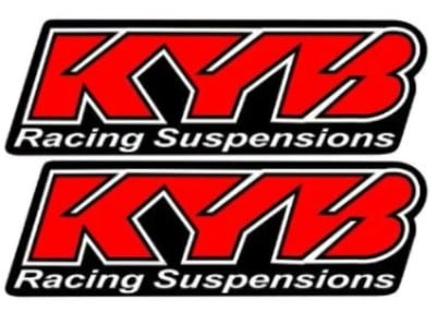 Kyb Red Fork Sticker 1 Pair Reflective Suspension Decal