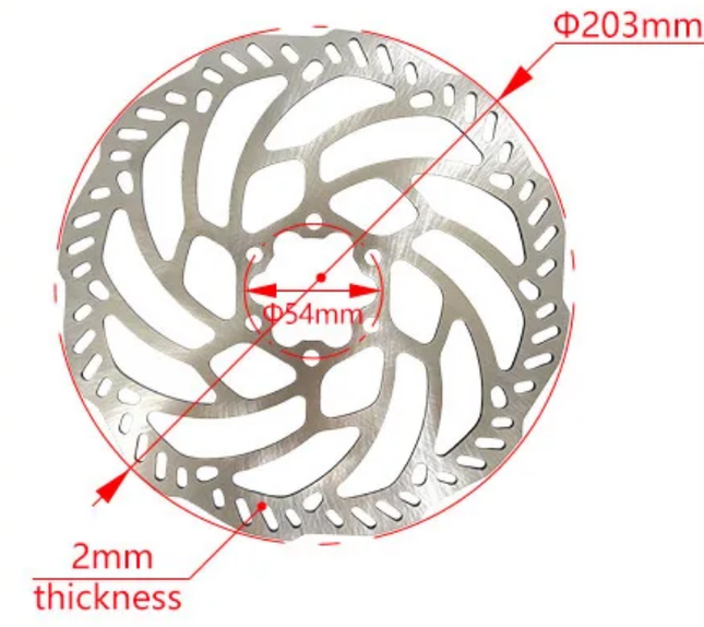 Rear Brake Disc 203mm Surron Light Bee X S Segway X160 X260