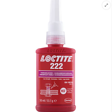 Loctite 222 50ml Threadlocker Low Strength Purple