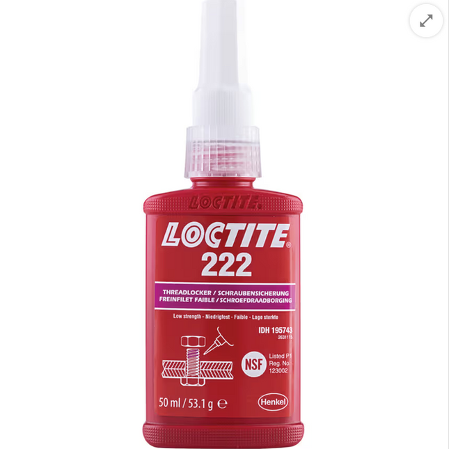 Loctite 222 50ml Threadlocker Low Strength Purple