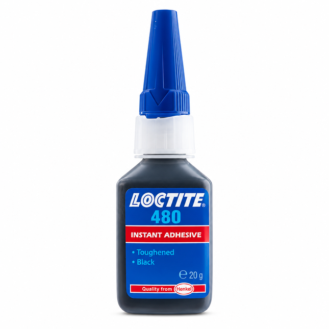 Loctite 480 20 g Toughened Instant Adhesive Rubber Fast Curing Black