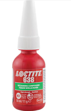 Loctite 638 10ml Retaining Compound Shafts Bearings Bushes Sleeves Housings