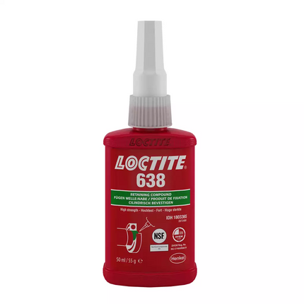 Loctite 638 50ml Retaining Compound Shafts Bearings Bushes Sleeves Housings