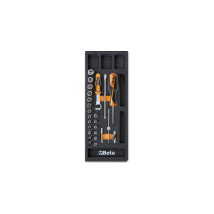 Soft Thermoformed Tray with Tool Assortment, Drawer Size 25 - Beta Tools M91