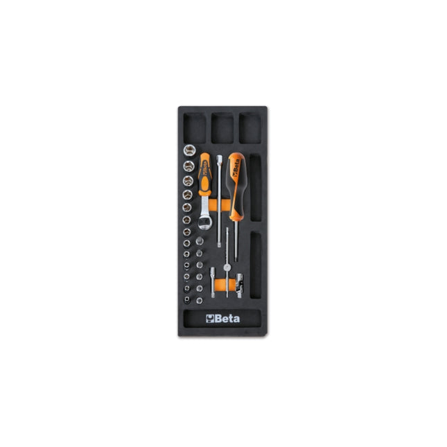 Soft Thermoformed Tray with Tool Assortment, Drawer Size 25 - Beta Tools M91