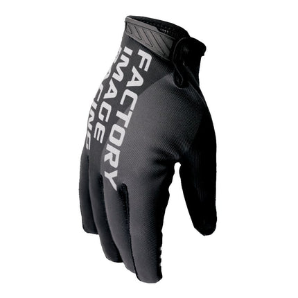 FIR Adult MX Gloves - Xs - Black Minimal Text