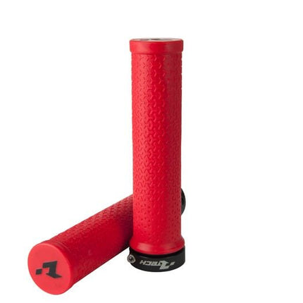 Bike Bicycle Lock On Grips - Neon Red - Rtech B-MPRBIKERF20