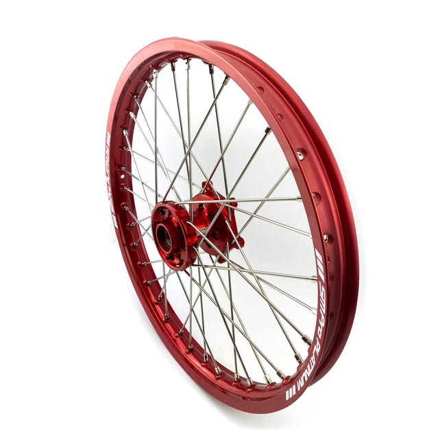 21x1.60 Wheel Fantic Red Hub, Gloss Red Rim, Nickle Nipples