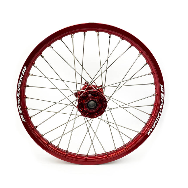 21x1.60 Wheel Fantic Red Hub, Gloss Red Rim, Nickle Nipples