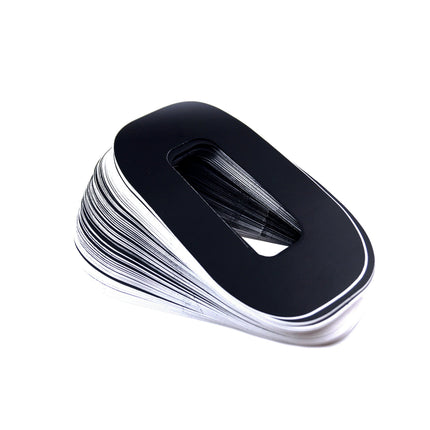 Race Numbers - 0 Zero - Black, Pack Of 25 / 15cm 6 / Vinyl Sticker