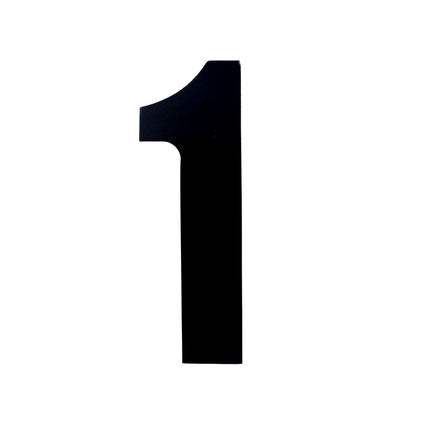 Race Numbers - 1 One - Black, Pack Of 25 / 15cm 6 / Vinyl Sticker
