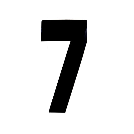 Race Numbers - 7 Seven - Black, Each / 15cm 6 / Vinyl Sticker