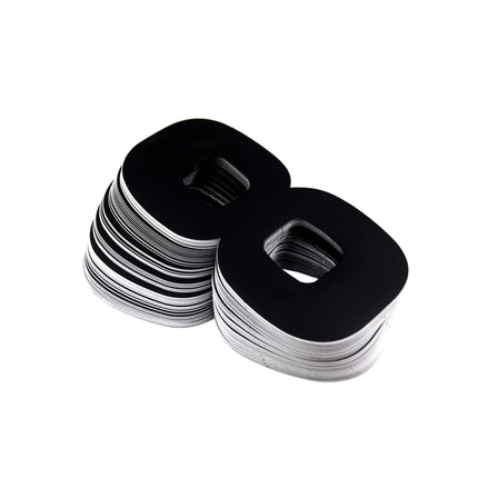 Race Numbers - 8 Eight - Black, Pack Of 100 / 15cm 6 / Vinyl Sticker