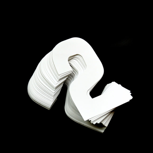 Race Numbers - 2 Two - White, Pack Of 100 / 15cm 6 / Vinyl Sticker