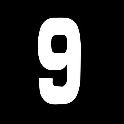 Race Numbers - 6 Six / 9 Nine - White, Pack Of 100 / 15cm 6 / Vinyl Sticker