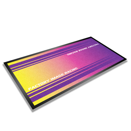 Pit Mat Heavy Duty Retro Design, Rubber Back With Edge, 1m X 2m