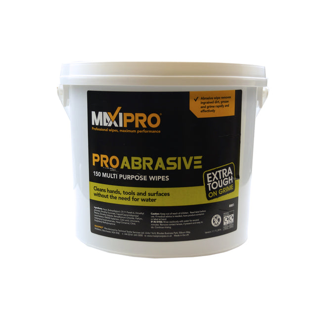 HAND WIPES ABRASIVE PACK OF 150, Orange Abrasive Handy Wipes (150/tub), JAN10 HAND CLEANER