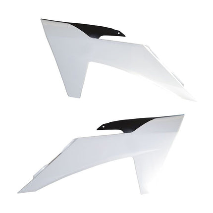 Radiator Scoops 2023-24 Sx/sx-f KTM, White/black, Rtech R-CVKTMBNNR23