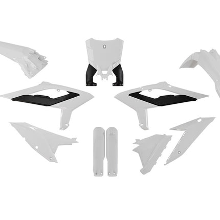 Plastic Kit 7 Pc Beta White Black Rtech R-KITBET-BN0-626