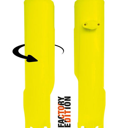 Factory Full Wrap Fork Guards 2023/2024 KTM Sx/sx-f, Husky Fc/tc, Neon Yellow, Rtech R-PSKTMGF0093