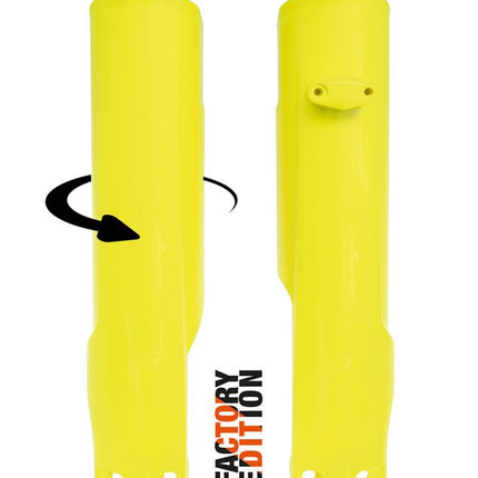 Factory Full Wrap Fork Guards 2023/2024 KTM Sx/sx-f, Husky Fc/tc, Hsq Lemon Yellow, Rtech R-PSKTMGQ0093