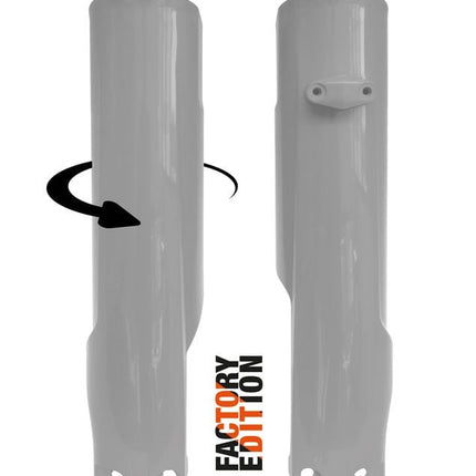 Factory Full Wrap Fork Guards 2023/2024 KTM Sx/sx-f, Husky Fc/tc, Quantum Grey, Rtech R-PSKTMGR0093