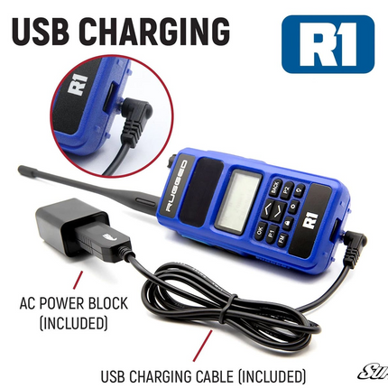 Rugged Radios Rugged R1 Business Band Two-Way Handheld Radio Digital and Analog