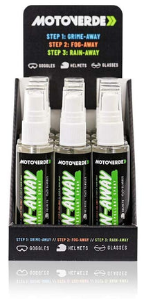 75ml x 12 Motoverde Rain-Away Water Repellent Spray Counter Display Pack