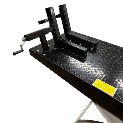 Heavy Duty 450KG (1000LBS) Motorcycle And ATV Workshop Air Lift With Removable Side Extensions
