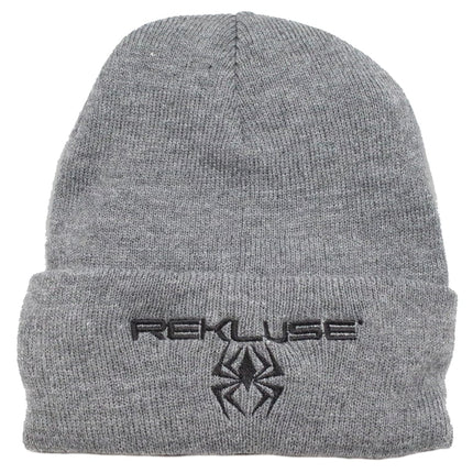 Beanie Grey Stretch Fleece With Embroidered Logo Rekluse RMS-930