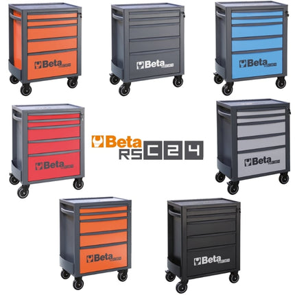 Mobile Roller Cab 5 Drawers Reinforced Worktop 800kg Capacity - Beta Tools RSC24/5-B