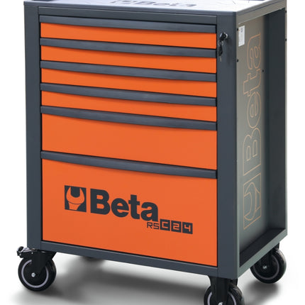 Mobile Roller Cab 6 Drawers Reinforced Worktop 800kg Capacity - Beta Tools RSC24/6-FO