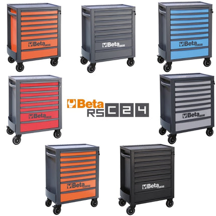 Mobile Roller Cab 8 Drawers Reinforced Worktop 800kg Capacity - Beta Tools RSC24/8-A