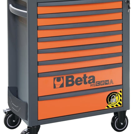 Mobile Roller Cab 8 Drawers Anti-Tilt System Reinforced Worktop 800kg Capacity - Beta Tools RSC24A/8-A
