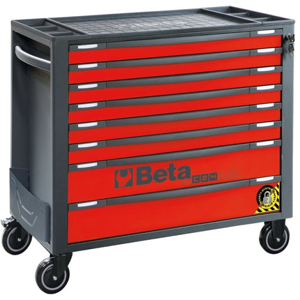 Mobile Roller Cab 8 Drawers Anti-Tilt System Long Model 1000kg Capacity - Beta Tools RSC24AXL/8-R