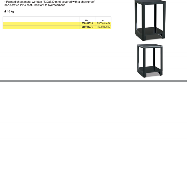 Lower Corner Element, 630x630mm Worktop, Shockproof PVC Coat - BetaRSC50 RSC50 KAI-A