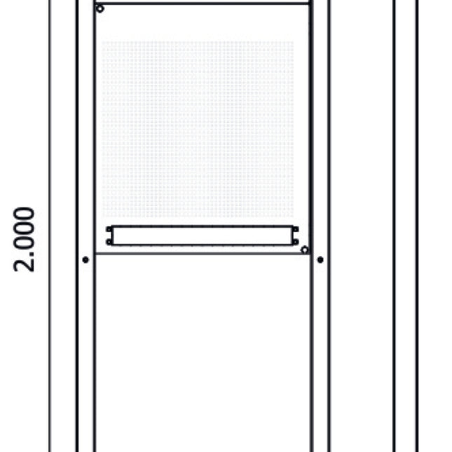 Perforated Tool Panel Kit for RSC50, Includes 2 Lower Panels 650x625mm, 2 Upper Panels 650x400mm, Pair of Uprights - BetaRSC50 RSC50 KPF